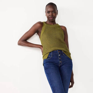 Women’s Nine West High-Neck Cutaway Sweater Tank